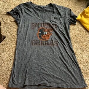 Orioles v neck tee